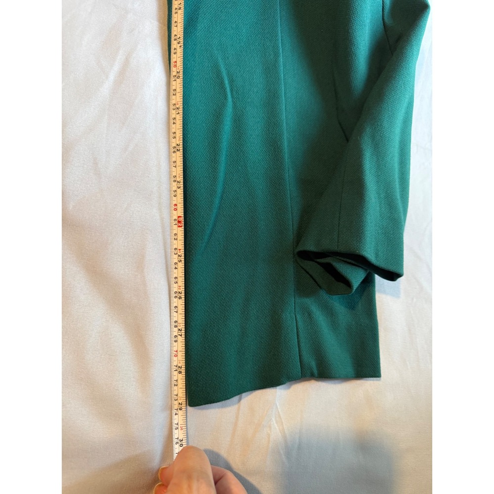 Talbots Hampshire Ankle Pants Women 8 Forest Green Textured Straight Leg Trouser - Picture 6 of 7